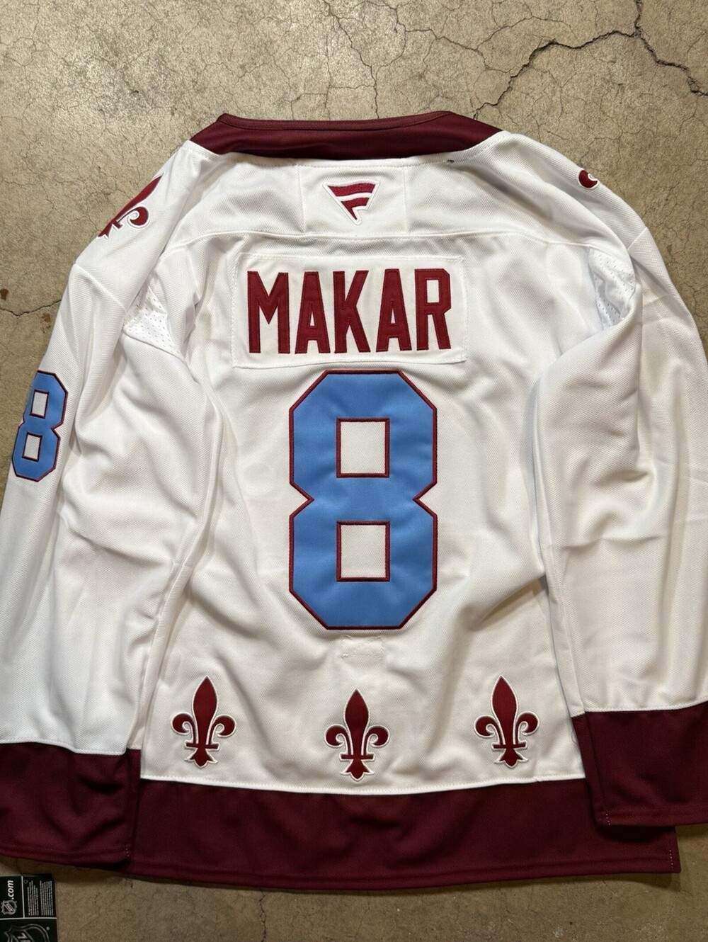 Cale Makar Colorado Avalanche White Retro Jersey Mens Size XL